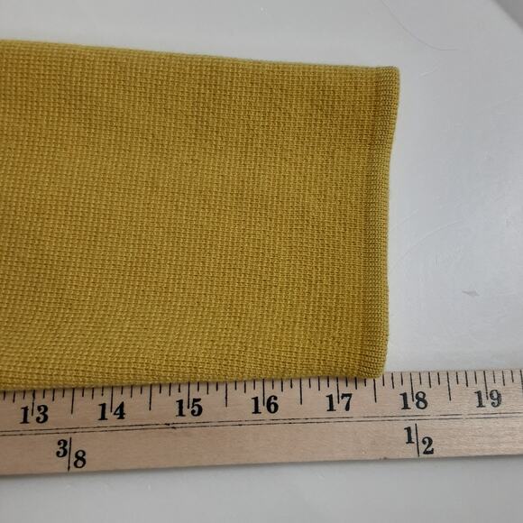 Talbots 100% Merino Wool Cardigan Sweater Military Band Jacket Mustard Womens M - Picture 9 of 9
